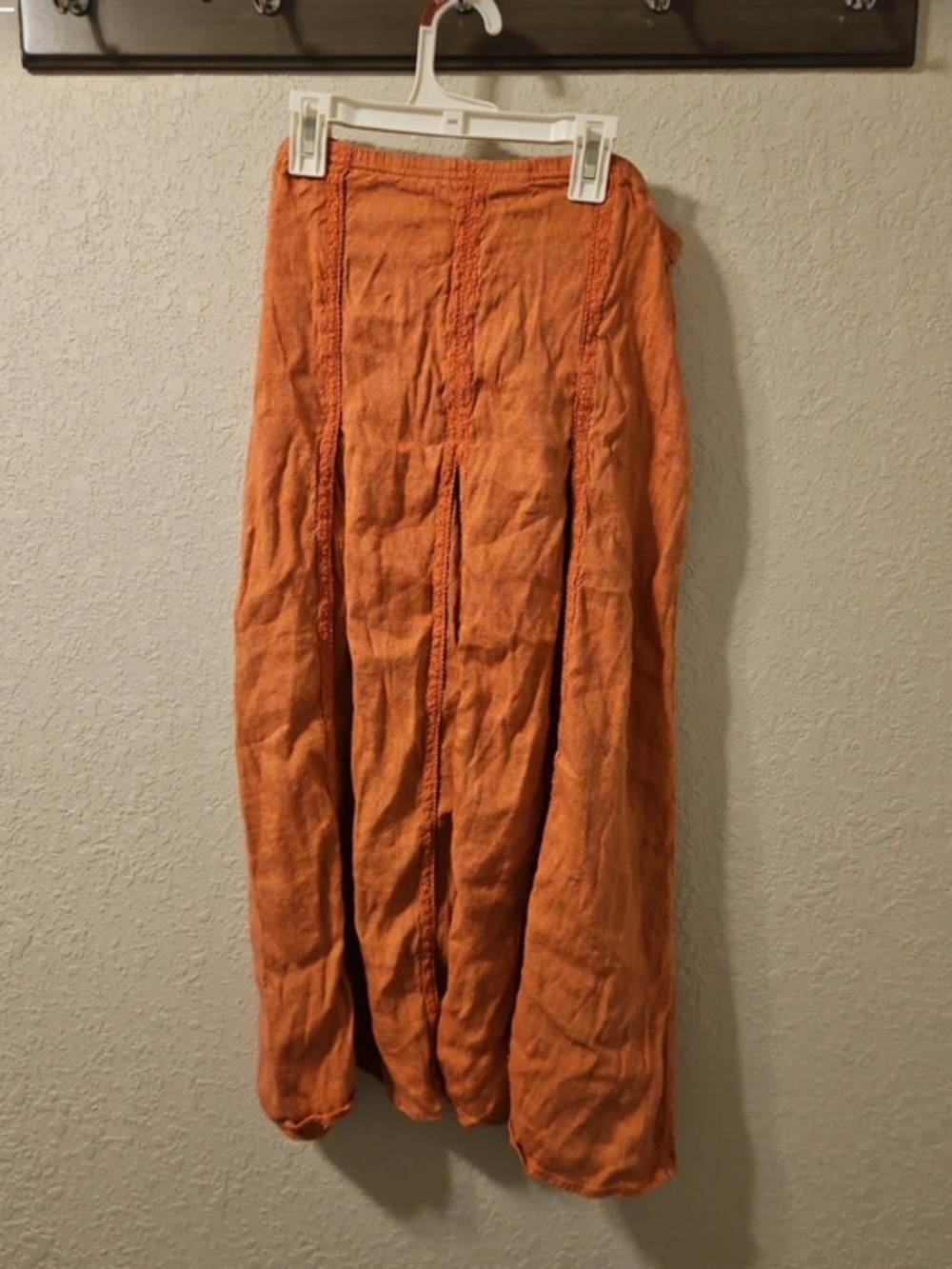 J. Jill Coral Linen-Style Womens Maxi Skirt